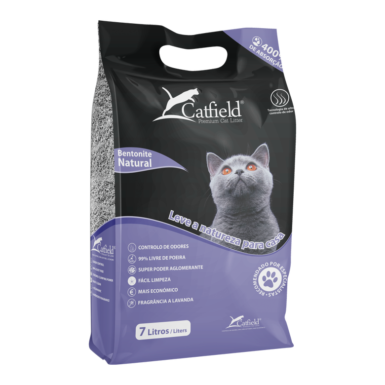 Catfield Premium Lavanda Areia Aglomerante para gatos , , large image number null